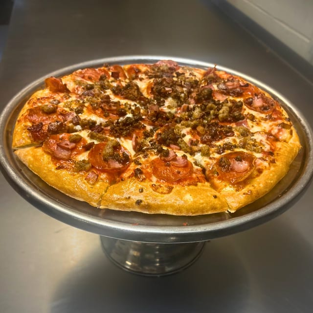 Five Meat Pizza.
