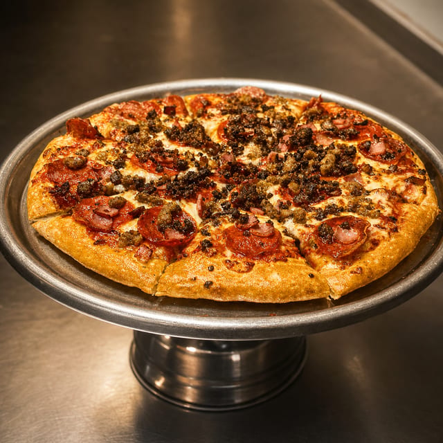 Five Meat Pizza.
