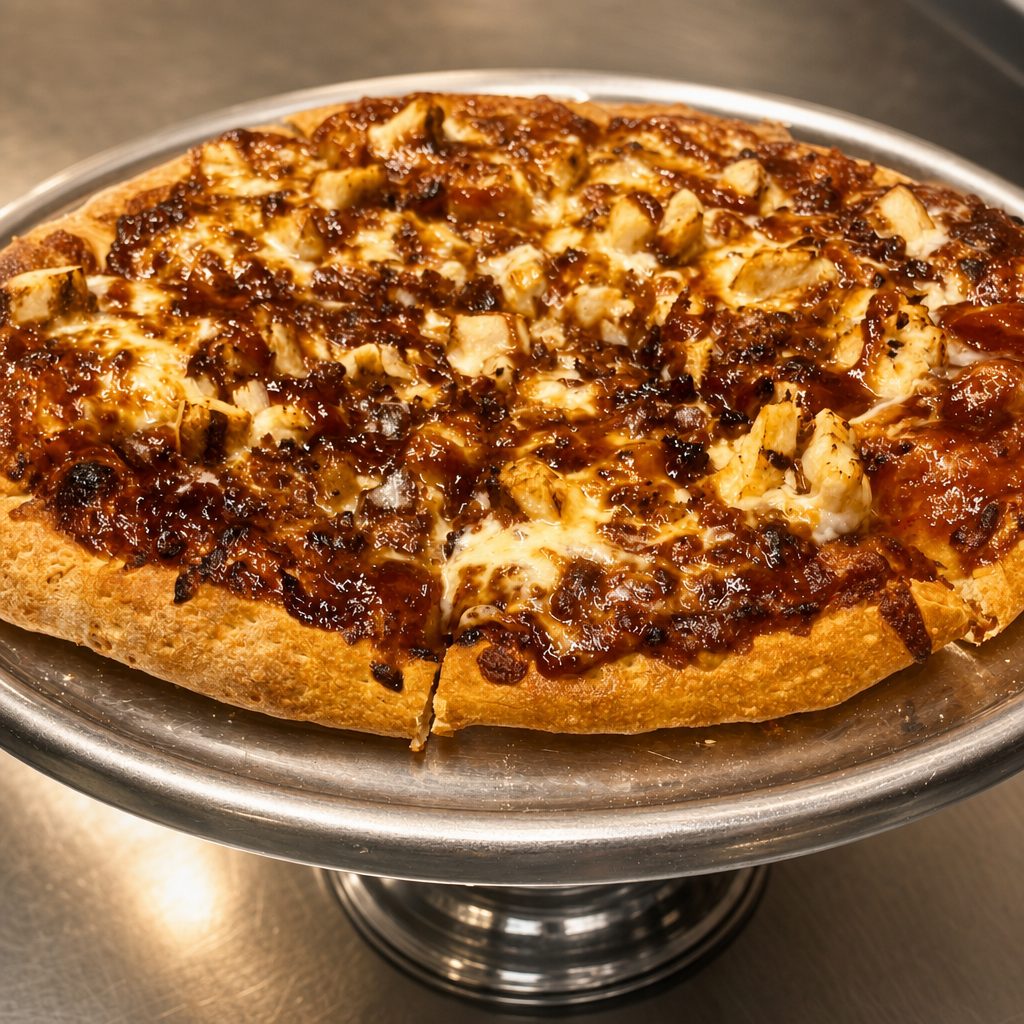 BBQ Chicken Pizza.
